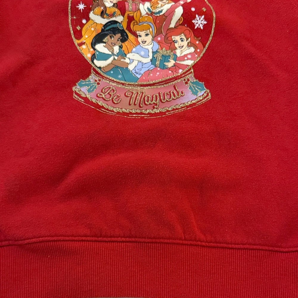 Disney Red Kids Sweatshirt with Princesses - Picture 4 of 5